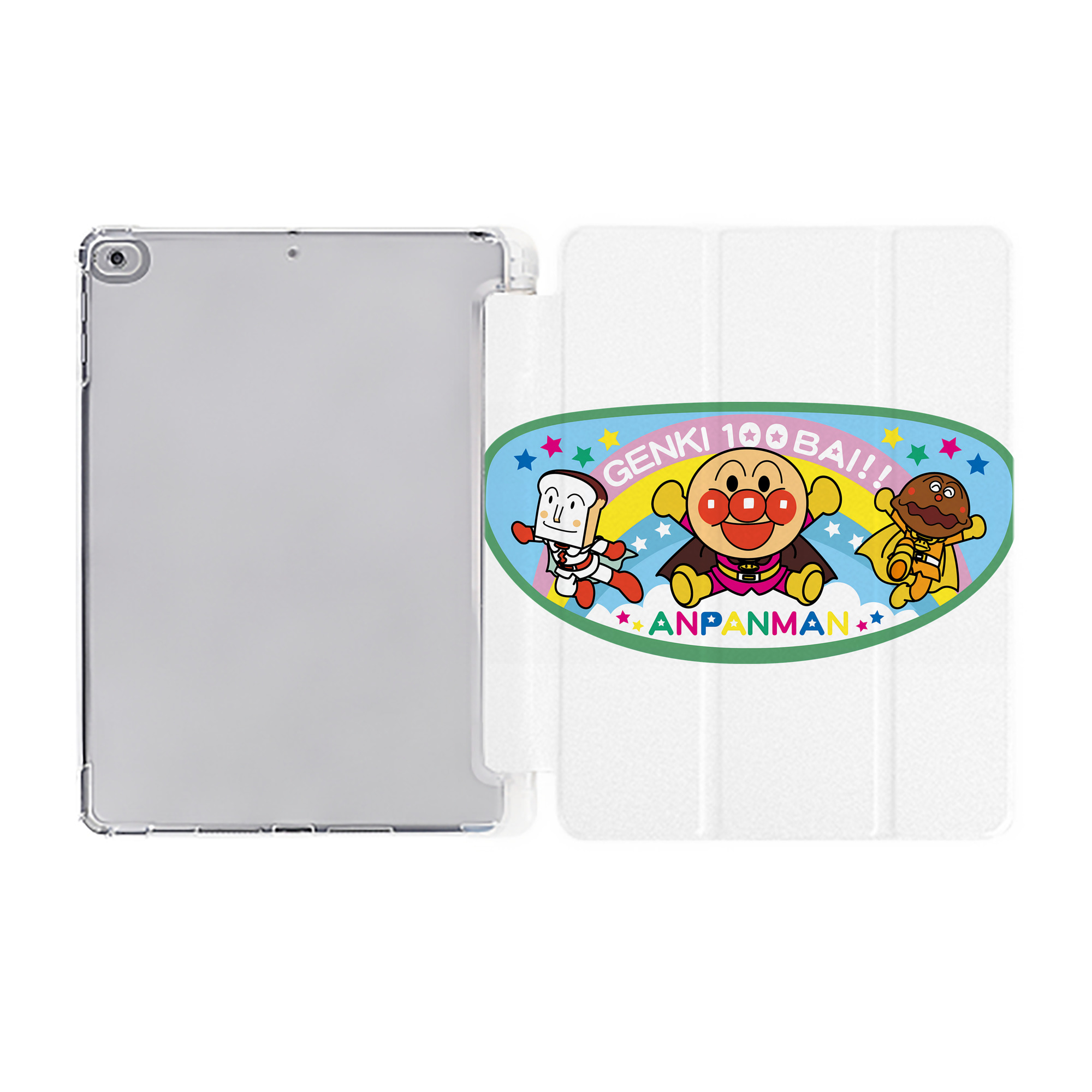 アンパンマン Anpanman IPad ケース ペン収納付き 三つ折りスタンド PUレザー×シリコン 対応機種9.5/10.5/10.9インチ
